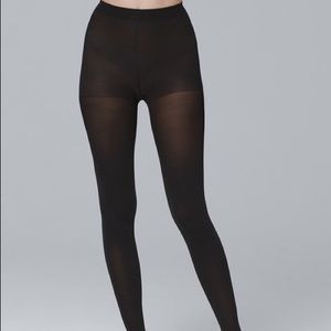 NEW WHBM Black Opaque Tights Size L/XL